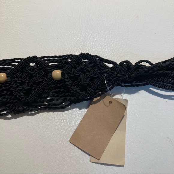 COLDWATER CREEK Sz S/M Braided Rope Cord Wood Beads Bohemian Belt NWT - Picture 8 of 8